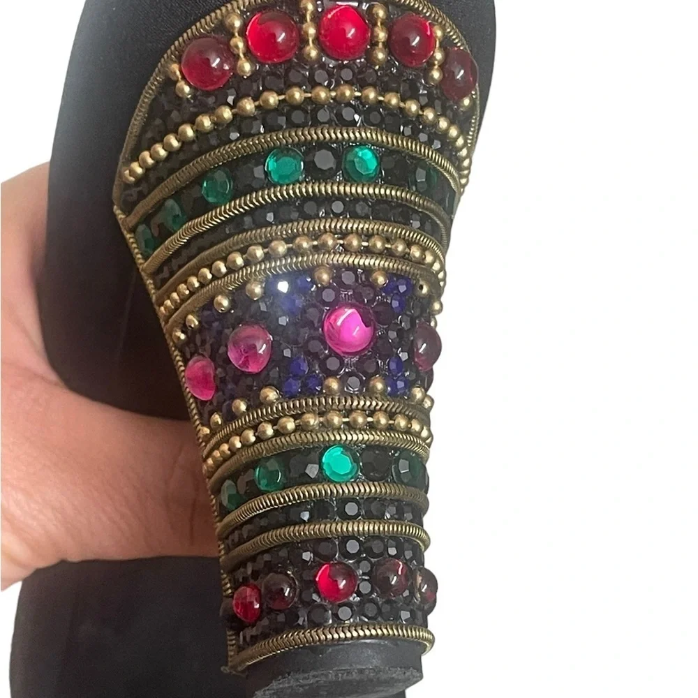 STUART WEITZMAN VINTAGE SHOES JEWELED‎ HEELS SPAIN 8B EVENING